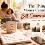 A cosy workspace and family moment representing how convenience can create more time for what matters.